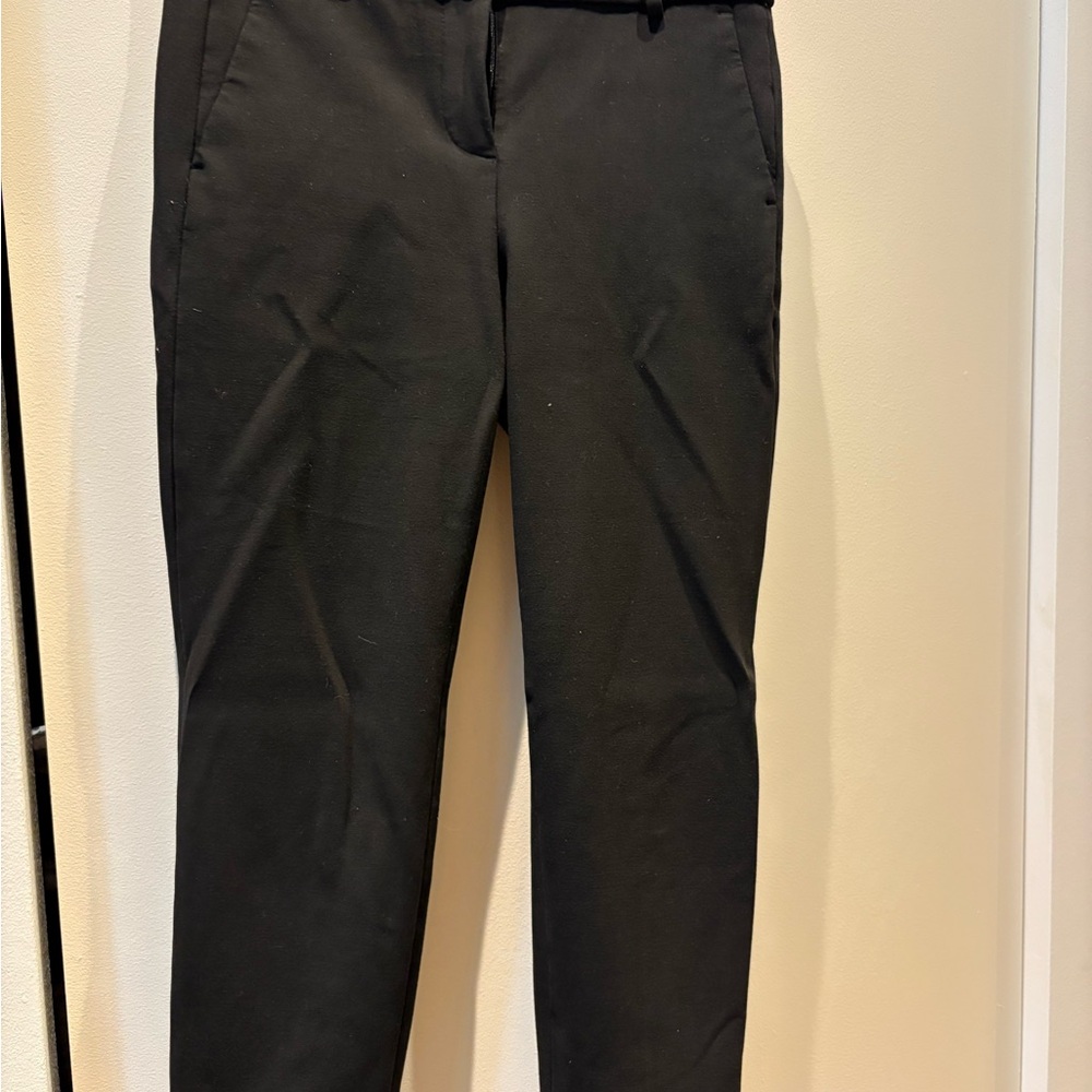 J. Crew Black Dress Pants Straight-Leg Wool Blend